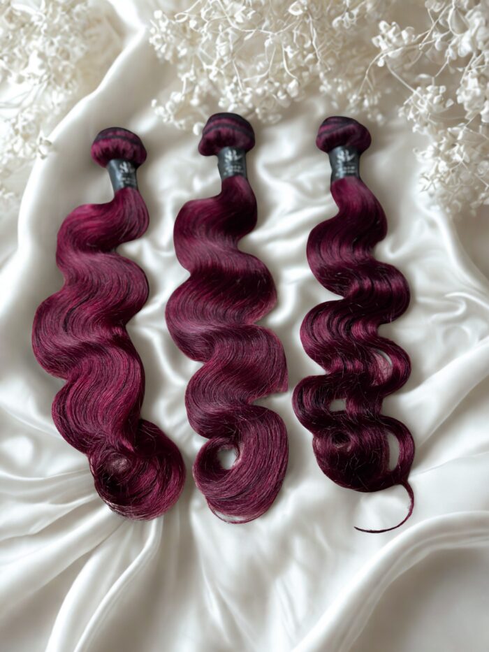 Virgin Brazilian Hair - burgundy - Image 1